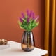thumbnail image 4 of Flores artificiales de lavanda al aire libre | Decoración floral de plástico de 5 ramas Blanco, Rosa, Rosa caliente 12.5in Resistente a los rayos UV Impermeable | Acento de jardín, patio, porche |, 4 of 6