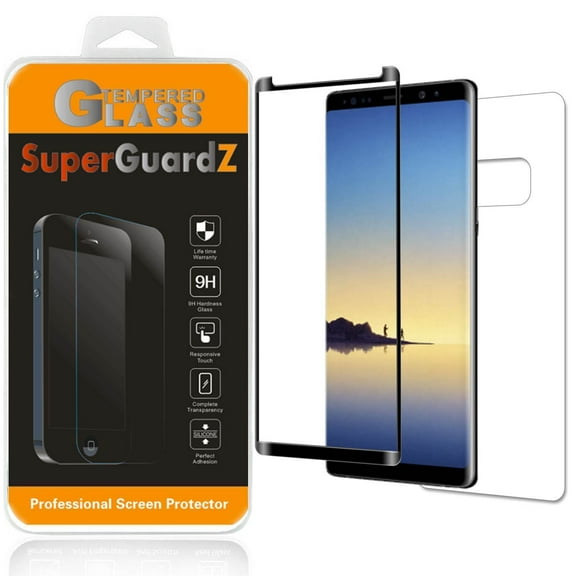 For Samsung Galaxy Note 8 - SuperGuardZ FULL BODY Screen Protector [3D Curved FULL COVER Tempered Glass   Rear TPU Cover], Edge-To-Edge Protect, 9H, Anti-Shock, Anti-Fingerprint, Anti-Bubble