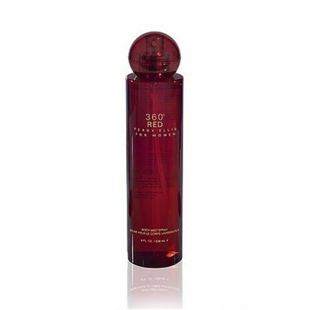 Perry Ellis 360 Red Body Mist Spray, Floral Fruity Perfume Only For Women, 8.0 oz.