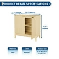 thumbnail image 3 of Soonbuy 31.5" Tall Sideboard Buffet Storage Cabinet,Modern Fluted Accent Cabinet Small Wood Console Table with 2 Doors for Living Room Dining Room Kitchen Entryway, Oak/Oak Ash, 3 of 7