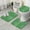 Green White Checkerboard, variant on Green Yellow Checkerboard Checkered Pattern Bathroom Rugs Sets 3 Piece,Toilet Cover Set,Absorbent Non Slip Bathroom Mats Sets with U-Shaped Contour Rug Toilet Rug Set