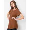 thumbnail image 3 of Made by Johnny Women's Tunic Top Casual T Shirt for Leggings S-5XL Plus Size XXL RUST, 3 of 6