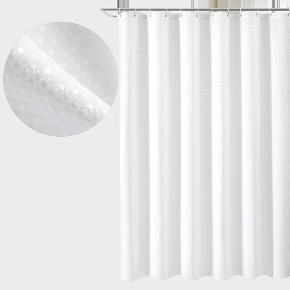 Water Resistant LightWeight Shower Curtain, Waffle Weave; Spa, Hotel