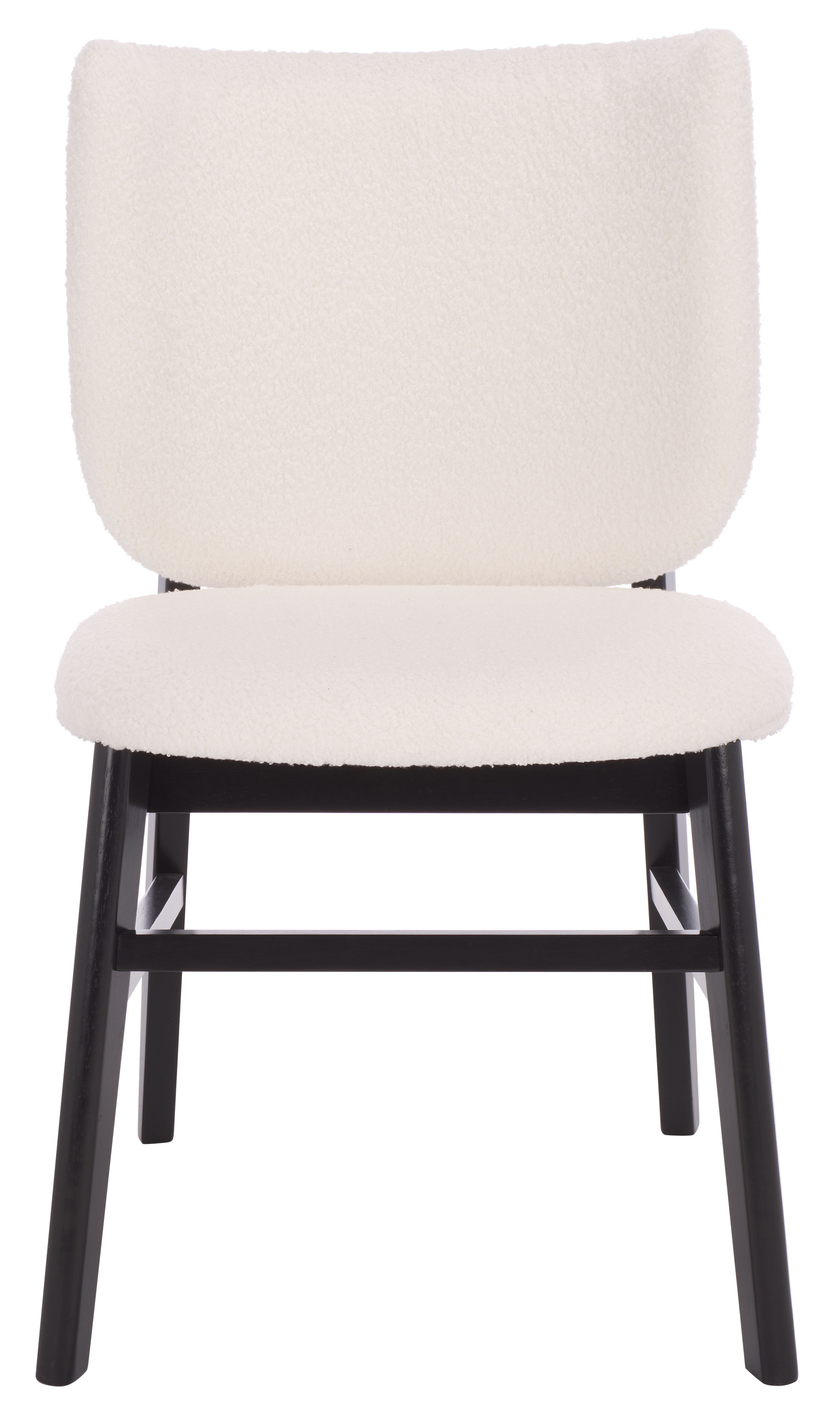 Safavieh Norman Modern Fabric and Rubberwood Dining Side Chairs, White / Black