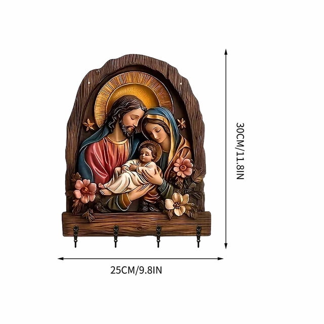 Key Holder for Wall Wooden Key Holder Multifunctional Home Accent Gift Accessory Wall Mount Key Holder