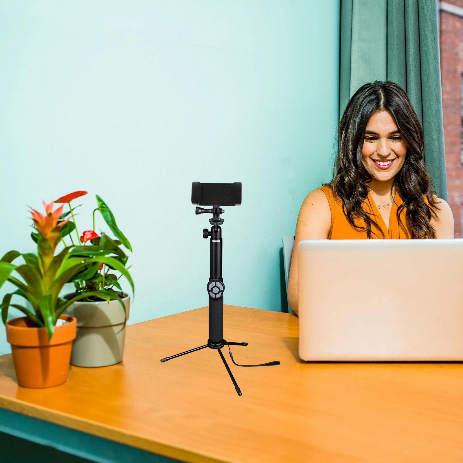 TAILTOSS Adjustable Universal Phone Holder Clip with Non- Grip for Secure Smartphone Stand and Tripod Mounting