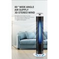 thumbnail image 2 of Slim Bladeless Tower Fan with Remote Control,Quiet Standing Cooling Fan for Bedroom Living Room Office,Space Saving Air Circulation Fan, 2 of 9