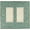Buckingham Green with Gold, variant on Meriville French Scroll 2 Rocker Wallplate, Double Switch Electrical Cover Plate, Buckingham Green with Gold