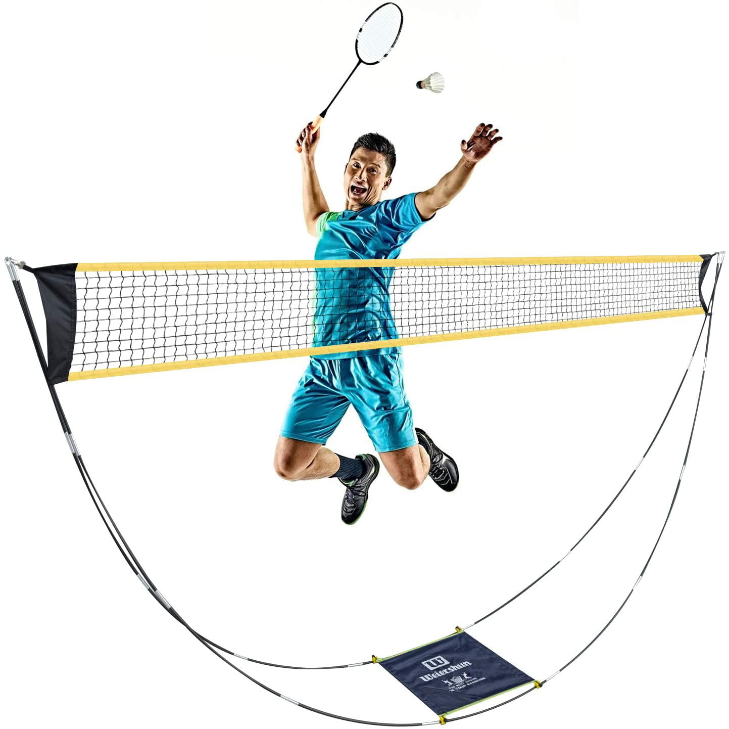 Portable Simple Folding Tennis Net Indoor And Outdoor Badminton Net Rack Sports 