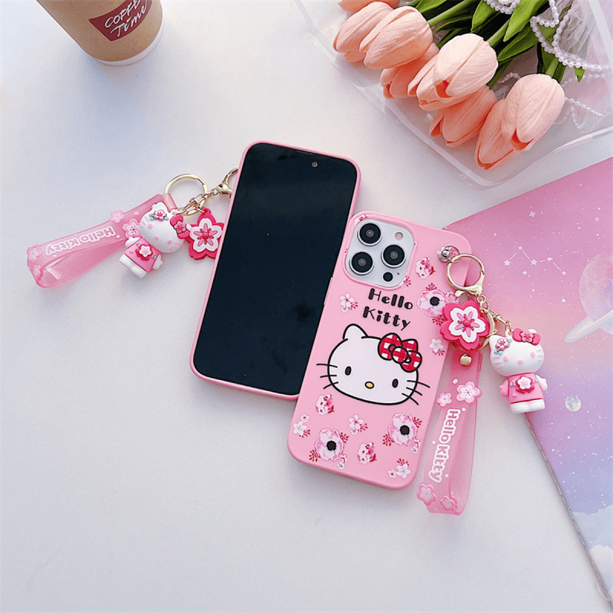 ZOOUSQII for iPhone 13 Pro max Case, Cute Cartoon Hello Kitty