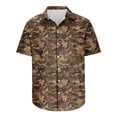 thumbnail image 5 of GERsome Men's Camouflage Shirts Button Down Short Sleeve Camo Leisure Shirts Loose Fit Summer Vintage Shirts S-3XL, 5 of 5