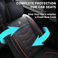 thumbnail image 2 of for TOYOTA CAMRY 2015 Car Seat Cover, Red Lines Car Seat Covers, Waterproof Faux Leather Full Set of 5 Seats Easy to Clean and Install Beautify Interior, Pet Car Seat Covers, 2 of 9