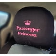 thumbnail image 2 of Yupbizauto Customized Personalized Passenger Princess Design Embroidery Car Seat Headrest Cover 1 Piece Proudly Design and Made in USA, 2 of 6