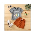 thumbnail image 2 of aturustex Newborn Baby Boy Easter Clothes Set 6M 12M 18M 24M 3T 4T 5T Summer Bunny Short Sleeve T-Shirt Tops Drawstring Shorts Boy Casual Outfits, 2 of 9