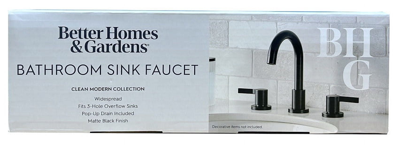 Better Homes & Gardens 8" Widespread Bathroom Faucet in Matte Black