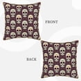 thumbnail image 3 of Susaid funny Skull star Print Velvet Throw Pillow Covers Home Art Deco Pillowcase Square Pillow Case Cushion Cover for Bed Sofa Living Room Car Indoor and Outdoor-18"x18", 3 of 8