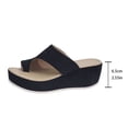 thumbnail image 5 of Platform Flip Flops for Women Leopard Print Suede Slides Sandals Comfy Arch Support Footbed Nonslip Wedges Heels Black Size 7, 5 of 7
