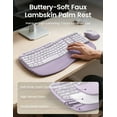 thumbnail image 2 of Purple Ergonomic Wireless Keyboard and Mouse Combo, 2.4G Full Size Ergo Wave Key Board , Natural Typing, 3 DPI Adjustable Silent Mouse, 2 of 5