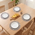 thumbnail image 3 of Set of 6 Farmhouse Woven Placemats for Dining Table Decor - Indoor, Washable, Wipeable Kitchen Table Mats Light Gray 11.8x11.8inch, 3 of 5