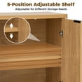 thumbnail image 5 of Hommpa Fluted Sideboard Cabinet with Adjustable Shelf Modern Storage Cabinet for Kitchen Dining Room Buffet Table Living Room Entryway TV Console, Natural Oak Christmas Gift, 5 of 15