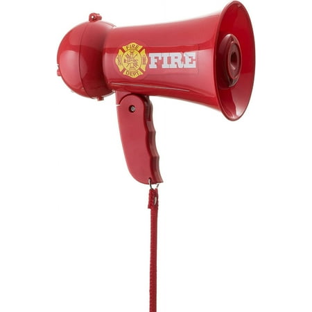 Dress-Up-America Firefighter Megaphone Mic For Kids - Red Fireman Mega phone Bullhorn Speaker With Siren Sound price history on PriceWatchPro