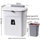 thumbnail image 1 of Contenedor de abono de cocina para encimera o debajo del fregadero, bote de basura pequeño colgante con tapa para cubo de abono montable en armario, blanco, 1 of 5