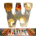 thumbnail image 2 of Handmade Floral Night Light Floral Resin Night Light Letter Floral Resin Night Light Flower Resin Letters With LED Light Floral Resin Letter Nightlight, 2 of 3