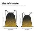thumbnail image 2 of Sikiie Gold Glitter Gradient Drawstring Backpack Drawstring Bags, Draw String Back Bag for Sports, Gym, Travel, Swimming, Beach-Medium, 2 of 6