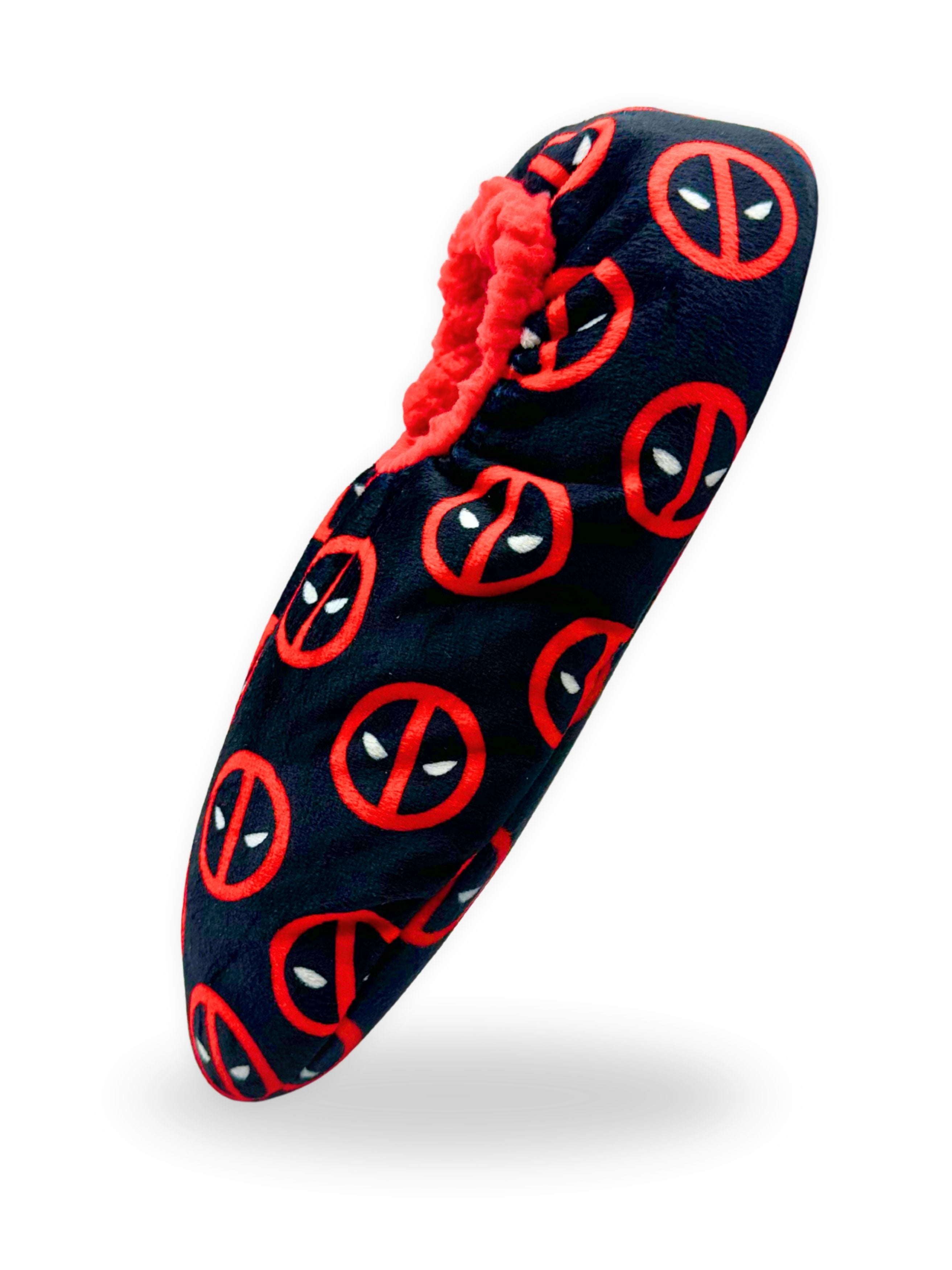 Deadpool Men's Fuzzy Babba Slipper Socks, 1-Pack, Sizes M/L & L/XL