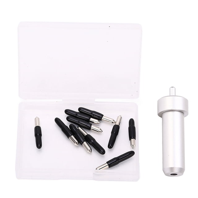10Pcs 60° Plotter Blade with Blade Holder High Hardness Plotter Cutting Vinyl Cutter Knife for JOY Series