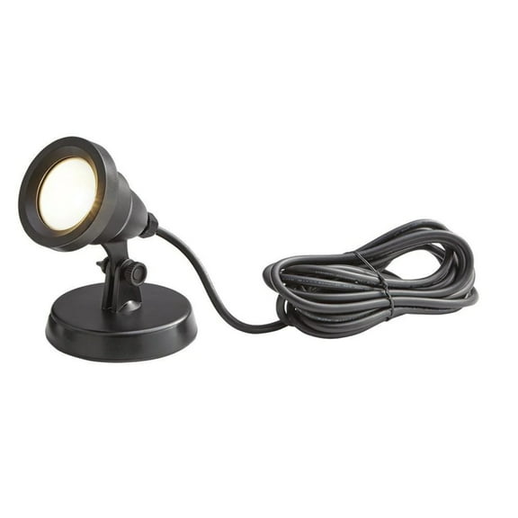 Hampton Bay 1-Light Integrated LED Black Low Voltage Pond Light