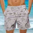 thumbnail image 5 of Pantalones Cortos Casuales de Baño con Impresión de Hojas Hawaianas para Hombres 100% Poliéster, Pantalones de Playa de Secado Rápido, Upf 50 + con Forro de Malla para Nadar, 5 of 5