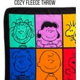 thumbnail image 5 of Silver Buffalo Peanuts Multicolor Character Grid Fleece Throw Blanket - 45 x 60 Inches | Soft and Cozy Blanket, 5 of 5
