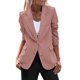 thumbnail image 1 of Blazer PRETTYGARDEN Rosa Oscuro Mujer Manga Larga Pecho con Solapa, 1 of 8
