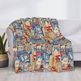 thumbnail image 4 of Salouo Set Of Travel Vintage Print Throw Blanket Gifts for Women Men Soft Flannel Blanket for Home Living Room Decor Bedroom Blanket Gifts for Mom Dad -50"x40", 4 of 7