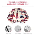 thumbnail image 5 of Kdxio Rocket Pattern Print Shower Cap for Women,Elastic and Reusable,Double Waterproof Layers Bathing Hat, 5 of 9