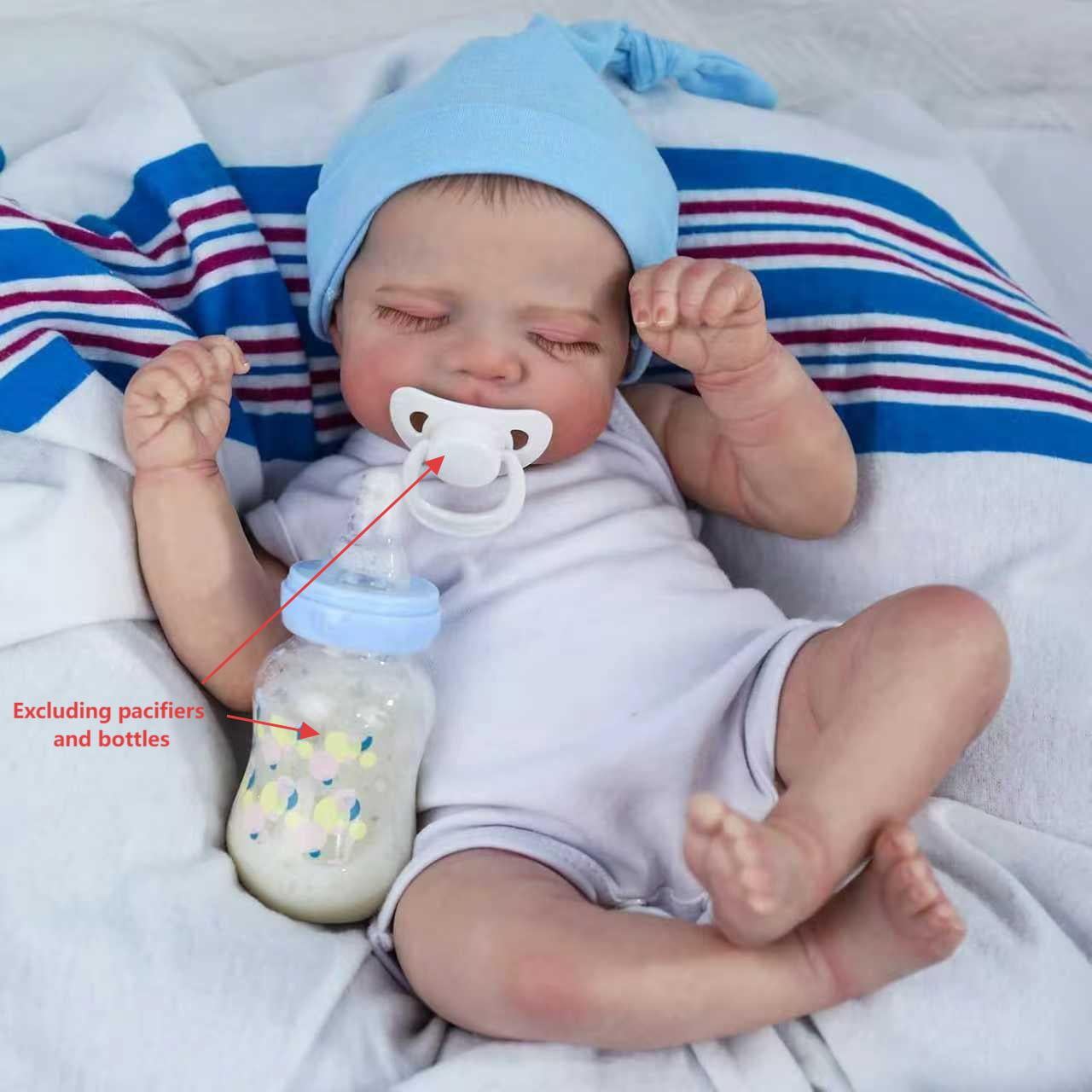 Dayoff Kids 18 Inch Lifelike Reborn Baby Dolls -Realistic Baby Doll With Clothes(No Accessories)For Kids Age 4+