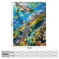thumbnail image 4 of Nawypu Sea Turtle Throw Blanket, Ocean Under Water World Sea Turtle Tropical Fish Coral Reef Coastal Blanket Soft Plush Blanket, 4 of 6