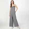 thumbnail image 7 of RPVATI Womens Casual Sleeveless Jumpsuits Summer Boho Wide Leg Floral Rompers Overalls with Pockets Multicolor L, 7 of 7