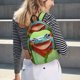 thumbnail image 5 of Disketp Flying Frog On Branch print Canvas Backpack Lightweight Travel Daypack Student Rucksack Laptop Backpack-Medium, 5 of 5