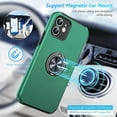 thumbnail image 5 of Hidden Series Compatible with iPhone 12 Case 5G, [Heat Dissipation] [No Fall-Off Kickstand] 360° Metal Ring, 15Ft Military Grade Shockproof Phone Case for iPhone 12 6.1 Inch, Green, 5 of 13