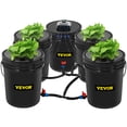 thumbnail image 1 of VEVOR Hydroponics Deep Water Culture DWC Hydroponic System 5 Gallon 5 Buckets, 1 of 9