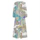 thumbnail image 4 of Gibobby Vestido de verano casual para mujer Vestido a media pierna con botones y estampado floral de manga larga con cuello en V casual para mujer(Azul,G), 4 of 5