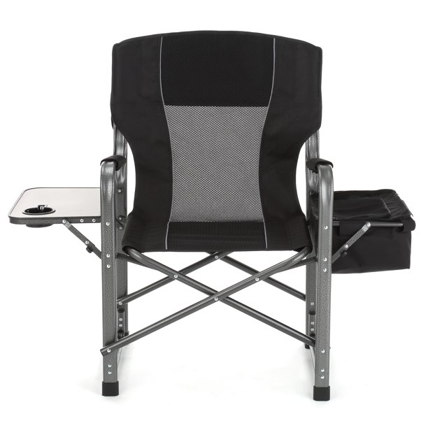 ARROWHEAD OUTDOOR Folding Director’s Chair w/Side Table & Integrated