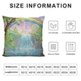 thumbnail image 5 of BANET  Feminine Throw Pillow Cushion Cover, Print of Landscape with Waterfall Rainbow Lake Butterflies Land, Decorative Square Accent Pillow Case 22x22in, 5 of 5