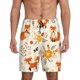 thumbnail image 1 of Balery Flower Fox Pantalones cortos de pijama de punto de algodón para hombre con cinturilla y bolsillos-Medium, 1 of 6