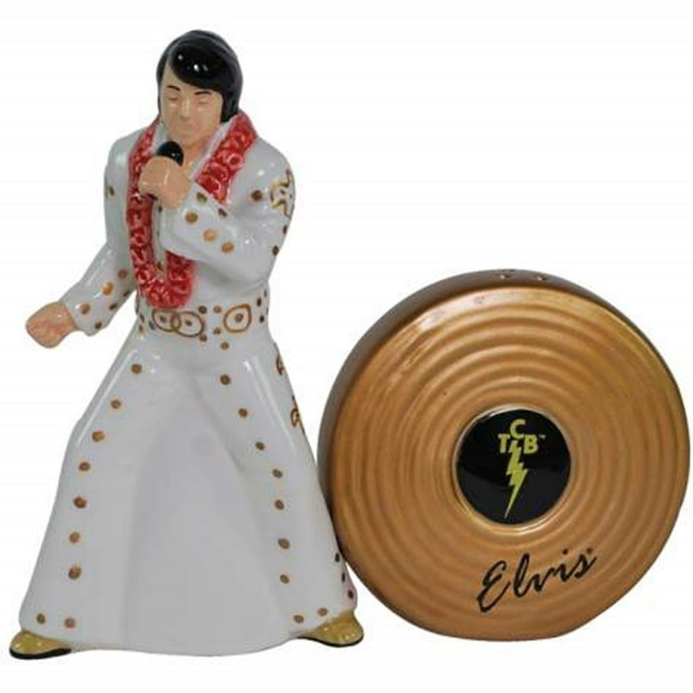 4.5 Inch Elvis Presley with Gold Record Salt and Pepper Shakers