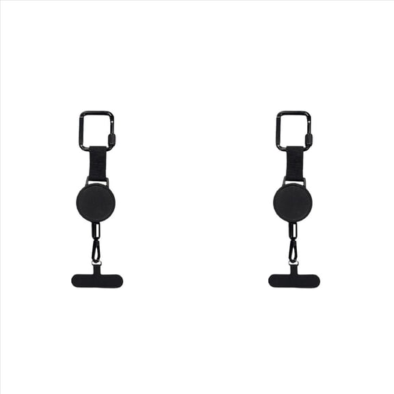 Rollbacks & More 2X Retractable Anti-Theft Phone Holder Cellphone Lanyard Strap Smartphone SafetyTether with Belt Clip