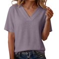 thumbnail image 3 of Tops For Women Loose Bat Sleeve Summer T Shirts Casual Plain Blouse Plus Size Tops S 4XL, 3 of 6