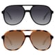 thumbnail image 1 of YDAOWKN Gafas de sol de aviador cuadradas retro para mujer y hombre, gafas de sol vintage de los años 70 con doble puente, 1 of 1